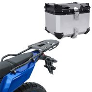 Set Topcase + Gepäckträger passend für Yamaha Tenere 700 19-24 silber Bagtecs XB45