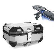Set Topcase + Gepäckträger passend für Yamaha Tenere 700 19-24 silber Bagtecs XB22