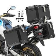 Set de Valises laterales aluminium moto Bagtecs XW38 + top case XB45 noir
