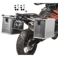 Alukoffer Set passend für Kawasaki W800 Cafe / Street / Standard Bagtecs Gobi 34-45l mit Haltesatz für Kofferträger
