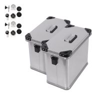 Valises latérales aluminium Set compatible avec BMW F 650/ CS Scarver/ GS/ Dakar / ST Bagtecs Gobi 34 L + kit supports