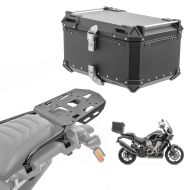 Set Alu Topcase + Träger passend für Harley Davidson Pan America 1250 / Special 21-24 XB65 schwarz Bagtecs