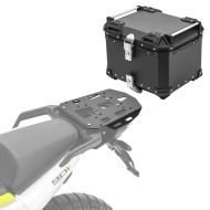 Set Alu Topcase + Träger passend für Husqvarna Norden 901 21-24 XB45 schwarz Bagtecs