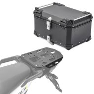 Set Alu Topcase + Träger passend für Husqvarna Norden 901 21-24 XB65 schwarz Bagtecs