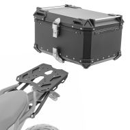 Set Aluminium Top Case + support adapté à BMW F 900 XR 20-24 Porte-bagages Bagtecs XB65 noir