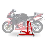 Lève moto centrale compatible avec Aprilia RSV Mille 98-03 rouge ConStands Power-Classic