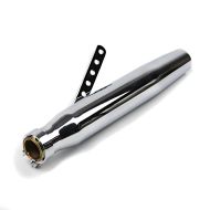 Craftride Auspuff Tapered Endschalldämpfer Motorrad für Caferacer und Custombikes chrom_1