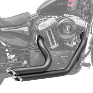 Pots d'échappement compatible avec Harley Davidson Sportster 883 R Roadster 04-13 noir Craftride