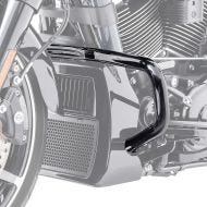 Barre de protection moteur tronquée compatible avec Harley Davidson Touring 14-24 Pare cylindre Craftride CH4 noir