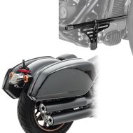 Set: Sacoches Rigides compatible avec Harley Davidson Low Rider / S / ST 18-24 avec supports Craftride HB14 + Pare carter