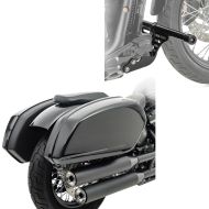 Set: Sacoches Rigides compatible avec Harley Davidson Softail Street Bob / 114 18-24 avec supports Craftride HB15 + Pare carter