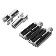 Sozius Fussrasten Set mit Halter passend für Harley Davidson Fat Boy 00-17 CR1 chrom Craftride