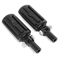 Sozius Fussrasten Set mit Halter passend für Harley Davidson Fat Boy 00-17 BL1 schwarz Craftride