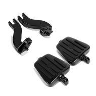 Sozius Fussrasten Set mit Halter passend für Harley Davidson Road King 94-23 FB1 schwarz Craftride