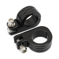 Support repose pieds pour pare cylindre 38mm compatible avec Harley Davidson HF6 noir