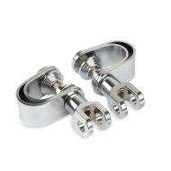Support repose pieds pour pare cylindre 25-32mm compatible avec Moto Guzzi California / V9 Bobber Craftride HF7 chrome