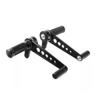 Set Repose-Pieds et commande arrière compatible avec Moto Cafe Racer Craftride CF4 noir
