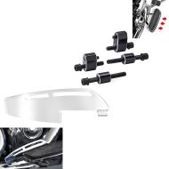 Fersenschutz Fahrer Trittbrett FS1 + Trittbrettverlegung Craftride chrom