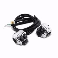 Commandes de Guidon compatible avec Harley Davidson Dyna Sportster Softail V-Rod 96-13 chrome Craftride
