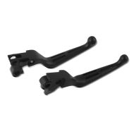 Set de Levier Frein Embrayage Stripe compatible avec Harley Davidson Dyna Sportster Softail Touring 96- noir Craftride