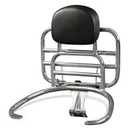 Porte bagages pliable compatible avec Vespa LX 150 / 125 / 50 06-13 arrière rack avec dosseret Craftride chrome