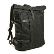 Motorrad Rucksack Canvas Craftride VR2 Vintage Motorradtasche 20Ltr Retro schwarz_1