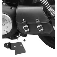 Sacoche bras oscillant + support compatible avec Harley Davidson Dyna Fat Bob 08-17 Craftride