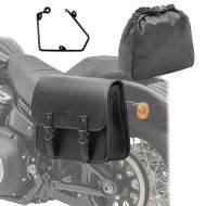 Sacoche Lateral et support compatible avec chopper / custombikes 95-15 gauche Laredo 20l Craftride