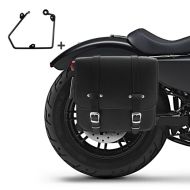 Sacoche Lateral + support compatible avec chopper / custombikes 883 Iron 09-15 droit 17l Craftride