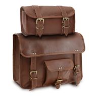 Leder Satteltaschen Set passend für Honda CB 1100 EX / RS mit Werkzeugrollen Craftride SW1 2 Stück br