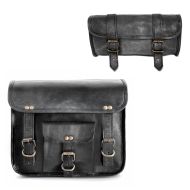 Leder Satteltaschen Set passend für Moto Guzzi V9 Bobber / Sport mit Werkzeugrollen Craftride SW1 2 Stück sw