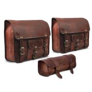 Leder Satteltaschen Set passend für Honda CB 1100 EX / RS mit Werkzeugrollen Craftride SW2 3 Stück braun