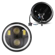 LED Scheinwerfer Set 5,75 Zoll passend für Motorrad Universal  Hauptscheinwerfer schwarz Craftride M18