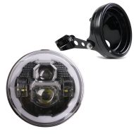 LED Scheinwerfer Set 7 Zoll passend für Motorrad Universal  Hauptscheinwerfer schwarz Craftride M91