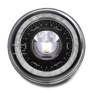 LED Scheinwerfer 7" passend für Harley Davidson Hauptscheinwerfer mit E-Prüfzeichen DRL DE1 schwarz Craftride