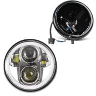 LED Scheinwerfer Set 5,75 Zoll passend für Harley Davidson Night-Rod Special schwarz-chrom Craftride M18
