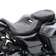 Sitzbank passend für Harley Davidson Touring 09-24 Komfortsitzbank Craftride RH3 schwarz-rot