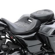 Selle compatible avec Harley Davidson Touring 09-24 Siège Craftride RH3 noir-blanc