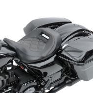Selle solo compatible avec Harley Davidson Touring 09-24 Low Profile Monoplace Craftride RH3 noir