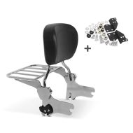 Sissy Bar + Gepäckträger + Docking-Kit passend für Harley Davidson Road King 97-08 chrom Craftride