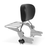 Sissybar passend für Harley Davidson Electra Glide Standard / Classic 97-08 Craftride Fast Driver-L inkl. Gepäckträger chrom