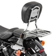 Sissybar compatible avec Harley Davidson Sportster modéles 04-20 Craftride incl porte bagages en chrome