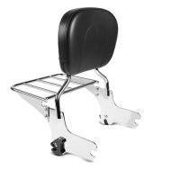 Sissy Bar avec porte bagages S1 compatible avec Harley Davidson Electra-Street-Road Glide, Road King 97-08 chrom Craftride