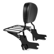 Sissy Bar avec porte bagages S1 compatible avec Harley Davidson Electra-Street-Road Glide, Road King 97-08 noir Craftride