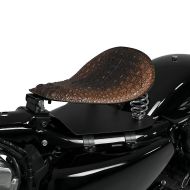 Selle siège solo avec ressorts compatible avec motos Custom Craftride SG16 marron