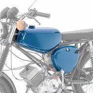 Réservoir / Réservoir d'essence compatible avec Simson S51/ S70 avec couvercle latéral Craftride bleu