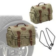 Set 2x Satteltaschen + Halter für Benelli Imperiale 400 Satteltasche Craftride CV1 army green_1