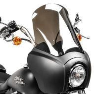 Carenage compatible avec Harley Davidson Dyna Street Bob 06-17 Craftride MG5 avec pare-brise noir-mat fumé