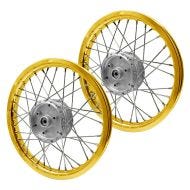 Lot de 2 Jante à rayons aluminium 1,6x16 compatible avec Simson S51 S50 S70 Schwalbe KR51 Craftride AF17 or