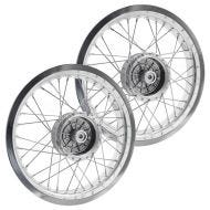 Set 2x Jante à rayons aluminium 2,5x16 compatible avec Simson S51 S50 S70 Schwalbe KR51 Craftride AF26